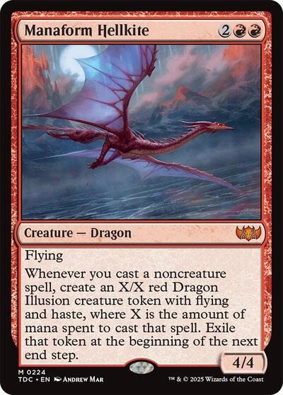 Manaform Hellkite (TDC) #224 Mythic Rare (Lightly Played) Commander: Tarkir: Dragonstorm Magic: The Gathering: 2025