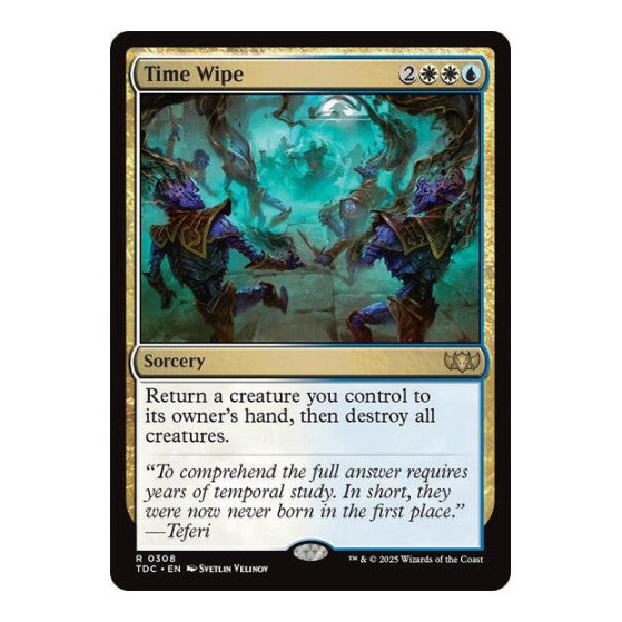 Time Wipe (TDC) #308 Rare (Lightly Played) Commander: Tarkir: Dragonstorm Magic: The Gathering: 2025