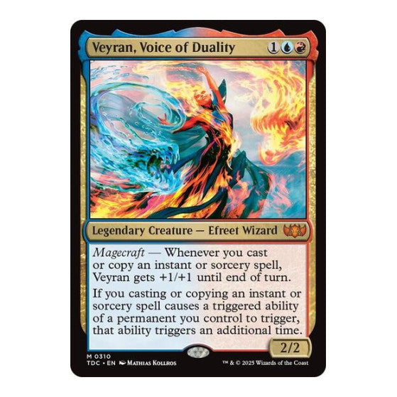 Veyran, Voice of Duality (TDC) #310 Mythic Rare (Damaged) Commander: Tarkir: Dragonstorm Magic: The Gathering: 2025