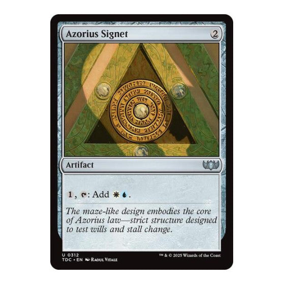 Azorius Signet (TDC) #312 Uncommon (Lightly Played) Commander: Tarkir: Dragonstorm Magic: The Gathering: 2025