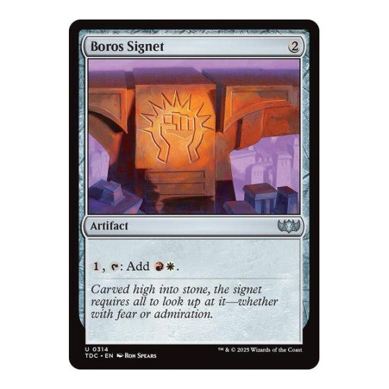 Boros Signet (TDC) #314 Uncommon (Lightly Played) Commander: Tarkir: Dragonstorm Magic: The Gathering: 2025