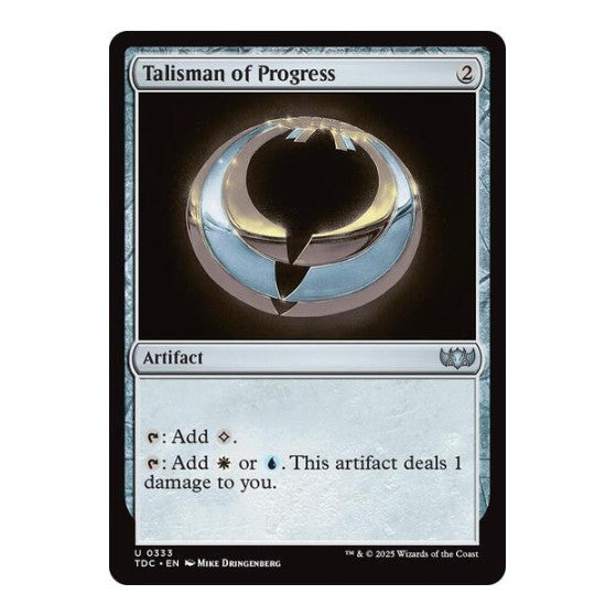Talisman of Progress (TDC) #333 Uncommon (Lightly Played) Commander: Tarkir: Dragonstorm Magic: The Gathering: 2025