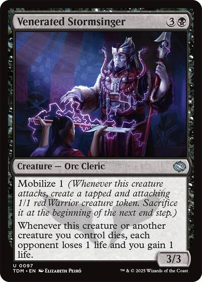Venerated Stormsinger (TDM) #97 Uncommon Tarkir: Dragonstorm Magic: The Gathering: 2025