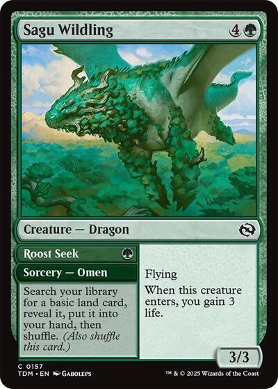 2025 Magic: Tarkir: Dragonstorm (TDM) - Sagu Wildling (#157, Common) (Lightly Played)