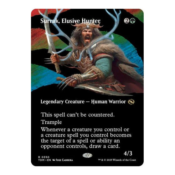 Surrak, Elusive Hunter (Borderless) (TDM) #350 Rare (Lightly Played) Tarkir: Dragonstorm Magic: The Gathering: 2025