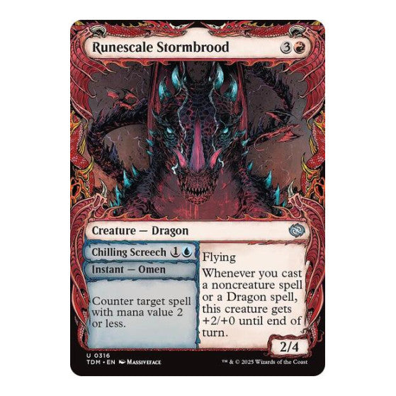 Runescale Stormbrood (Showcase) (TDM) #316 Uncommon (Lightly Played) Tarkir: Dragonstorm Magic: The Gathering: 2025