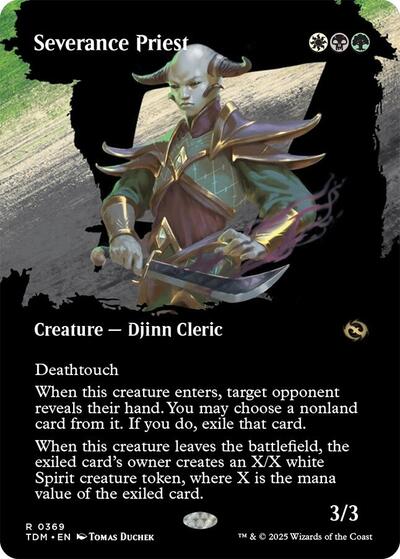 Severance Priest Borderless (TDM) #369 Rare (Lightly Played) Tarkir: Dragonstorm Magic: The Gathering: 2025