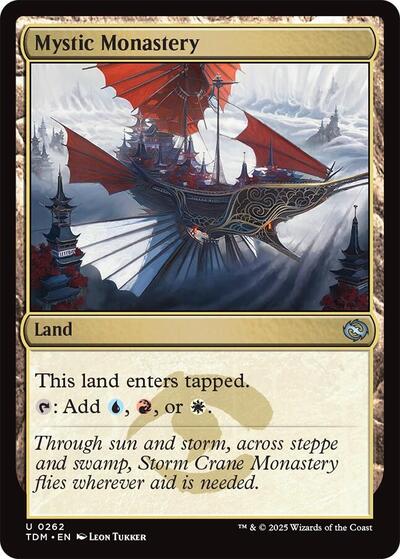 Mystic Monastery (TDM) #262 Uncommon (Lightly Played) Tarkir: Dragonstorm Magic: 2025