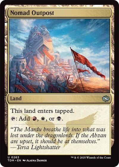 Nomad Outpost (TDM) #263 Uncommon (Lightly Played) Tarkir: Dragonstorm Magic: The Gathering: 2025
