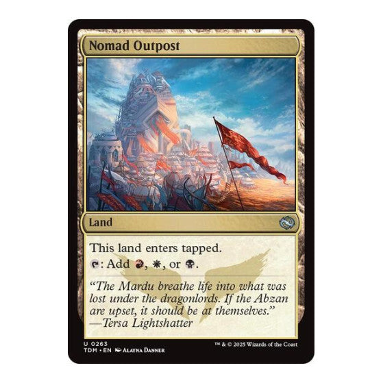 Nomad Outpost (TDM) #263 Uncommon (Lightly Played) Tarkir: Dragonstorm Magic: The Gathering: 2025