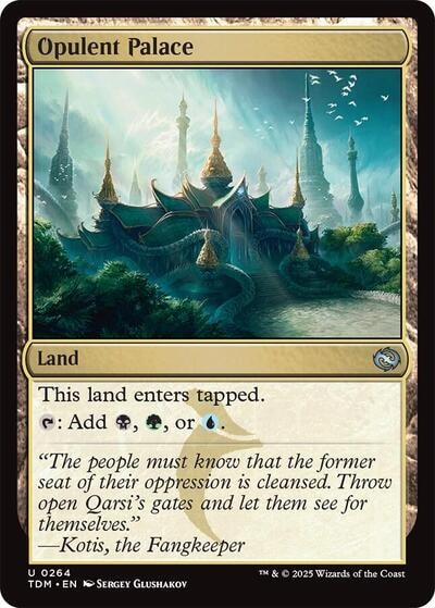 Opulent Palace (TDM) #264 Uncommon (Lightly Played) Tarkir: Dragonstorm Magic: The Gathering: 2025