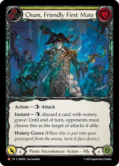 Chum Friendly First Mate () #SEA050 Majestic (Near Mint) High Seas Flesh and Blood TCG: 2025