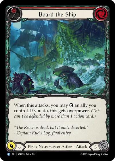 2025 Flesh & Blood TCG: High Seas - Board the Ship (#SEA053, Rare) (Rainbow Foil, Near Mint)