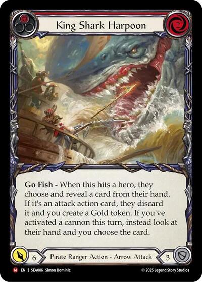 King Shark Harpoon () #SEA086 Majestic (Near Mint) High Seas Flesh and Blood TCG: 2025