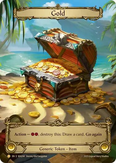 Gold Treasure () #SEA244 Marvel (Rainbow Foil Near Mint) High Seas Flesh and Blood TCG: 2025