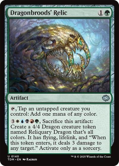 Dragonbroods Relic (TDM) #140 Uncommon (Lightly Played) Tarkir: Dragonstorm Magic: The Gathering: 2025