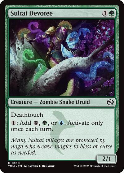 2025 Magic: Tarkir: Dragonstorm (TDM) - Sultai Devotee (#160, Common)