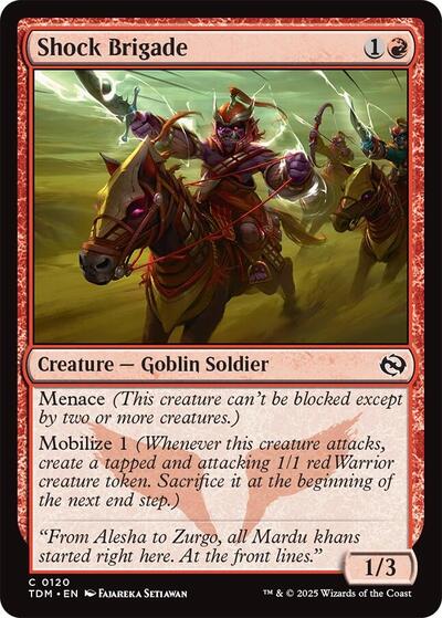 Shock Brigade (TDM) #120 Common (Lightly Played) Tarkir: Dragonstorm Magic: The Gathering: 2025