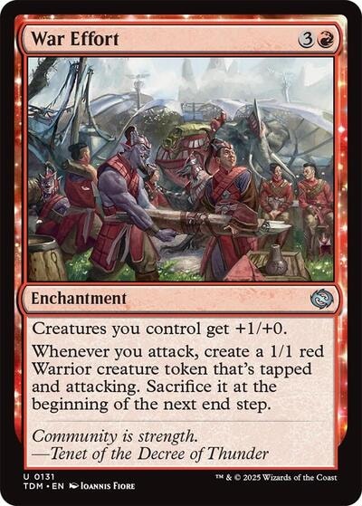 War Effort (TDM) #131 Uncommon (Lightly Played) Tarkir: Dragonstorm Magic: The Gathering: 2025