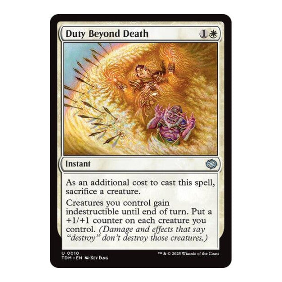 Duty Beyond Death (TDM) #10 Uncommon Tarkir: Dragonstorm Magic: The Gathering: 2025