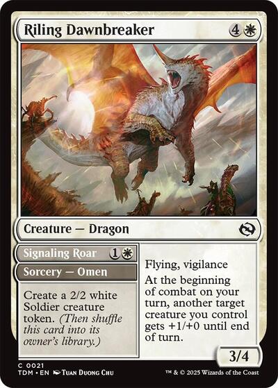 2025 Magic: Tarkir: Dragonstorm (TDM) - Riling Dawnbreaker (#21, Common)