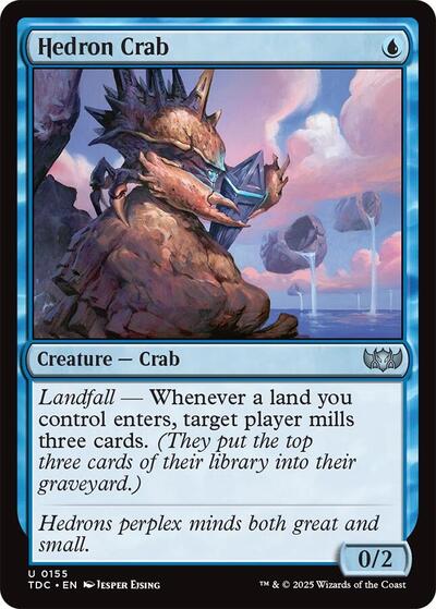 Hedron Crab (TDC) #155 Uncommon (Near Mint) Commander: Tarkir: Dragonstorm Magic: The Gathering: 2025