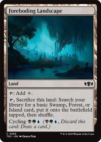 Foreboding Landscape (TDC) #365 Common (Lightly Played) Commander: Tarkir: Dragonstorm Magic: The Gathering: 2025