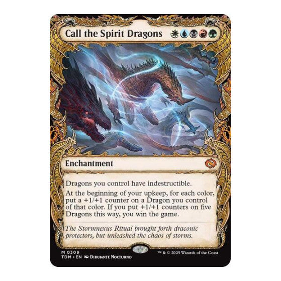 Call the Spirit Dragons (Showcase) (TDM) #309 Mythic Rare (Near Mint) Tarkir: Dragonstorm Magic: The Gathering: 2025