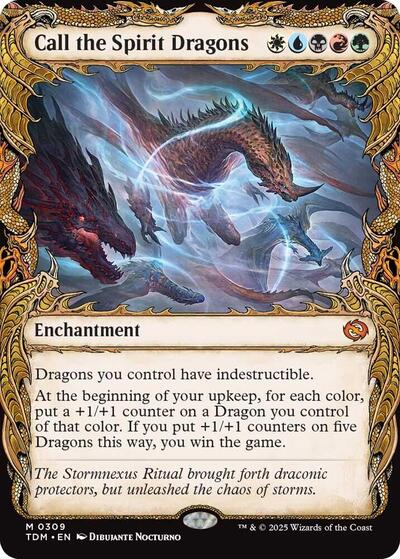 Call the Spirit Dragons Showcase (TDM) #309 Mythic Rare (Near Mint) Tarkir: Dragonstorm Magic: 2025