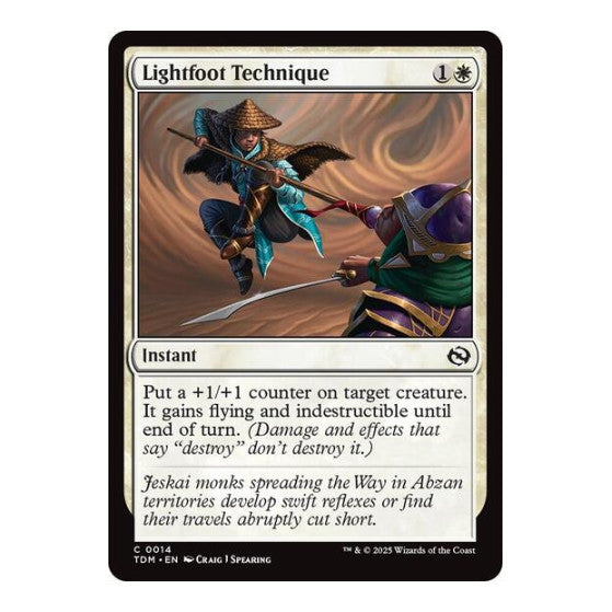 Lightfoot Technique (TDM) #14 Common Tarkir: Dragonstorm Magic: The Gathering: 2025