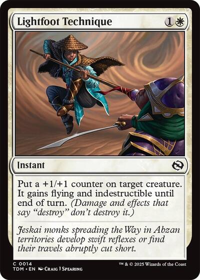 2025 Magic: Tarkir: Dragonstorm (TDM) - Lightfoot Technique (#14, Common)