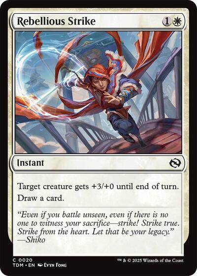 Rebellious Strike (TDM) #20 Common (Lightly Played) Tarkir: Dragonstorm Magic: The Gathering: 2025