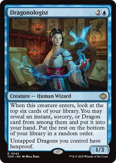Dragonologist (TDM) #42 Rare (Lightly Played) Tarkir: Dragonstorm Magic: The Gathering: 2025