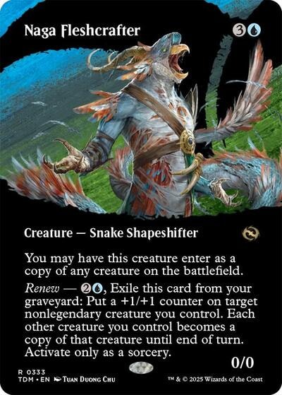 Naga Fleshcrafter Borderless (TDM) #333 Rare (Lightly Played) Tarkir: Dragonstorm Magic: The Gathering: 2025