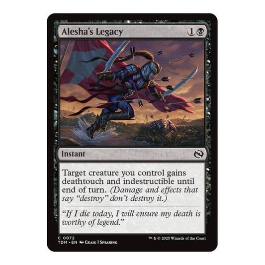 Alesha's Legacy (TDM) #72 Common (Lightly Played) Tarkir: Dragonstorm Magic: The Gathering: 2025