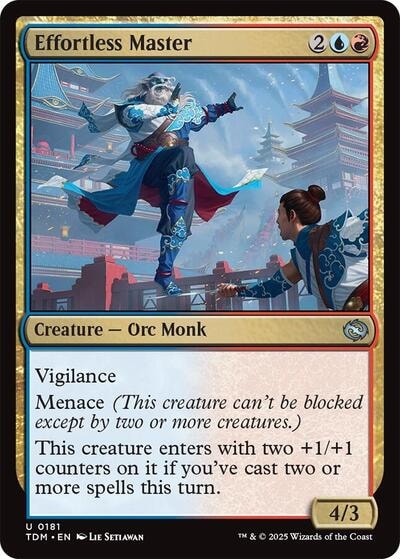 Effortless Master (TDM) #181 Uncommon Tarkir: Dragonstorm Magic: The Gathering: 2025