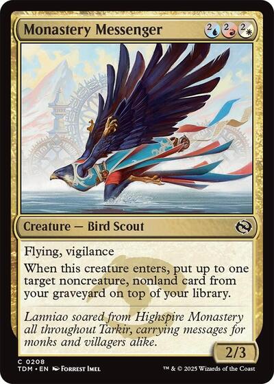 Monastery Messenger (TDM) #208 Common Tarkir: Dragonstorm Magic: The Gathering: 2025