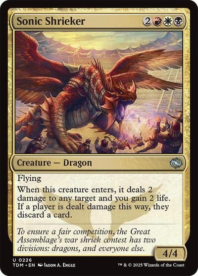 Sonic Shrieker (TDM) #226 Uncommon (Lightly Played) Tarkir: Dragonstorm Magic: The Gathering: 2025