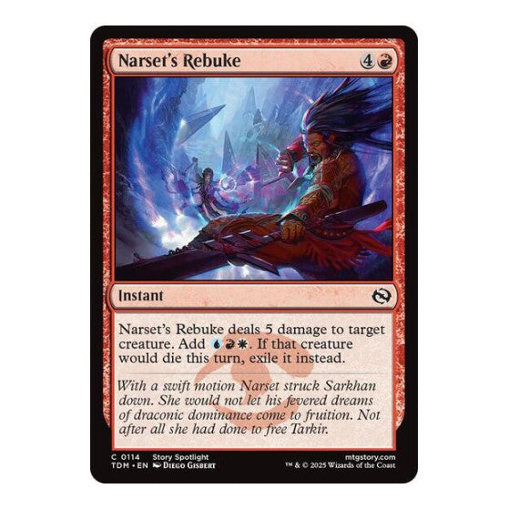 Narset's Rebuke (TDM) #114 Common Tarkir: Dragonstorm Magic: The Gathering: 2025
