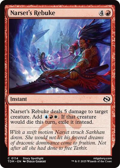 2025 Magic: Tarkir: Dragonstorm (TDM) - Narsets Rebuke (#114, Common)
