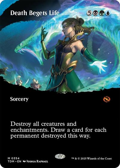 Death Begets Life Borderless (TDM) #354 Mythic Rare (Lightly Played) Tarkir: Dragonstorm Magic: The Gathering: 2025