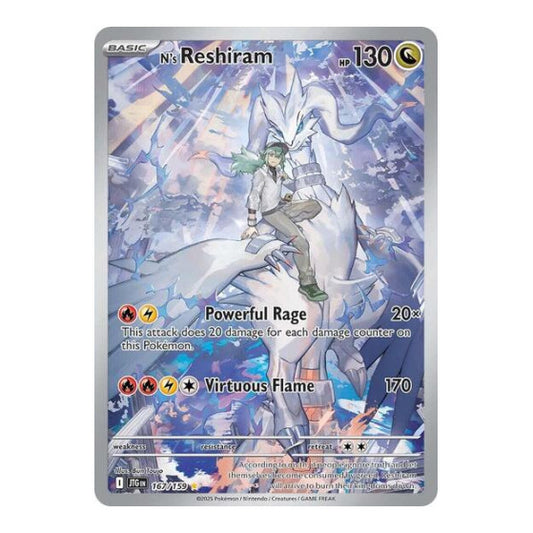 N's Reshiram - 167/159 (JTG) #167/159 Illustration Rare (Holofoil Near Mint) SV09: Journey Together Pokemon: 2025