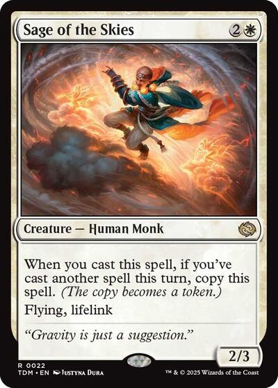 Sage of the Skies (TDM) #22 Rare (Lightly Played) Tarkir: Dragonstorm Magic: 2025