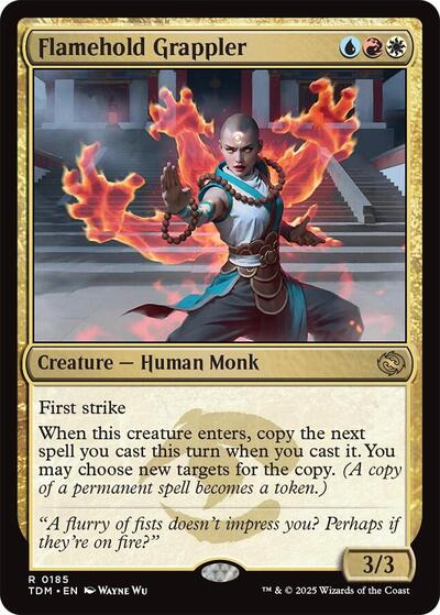 Flamehold Grappler (TDM) #185 Rare (Near Mint) Tarkir: Dragonstorm Magic: The Gathering: 2025