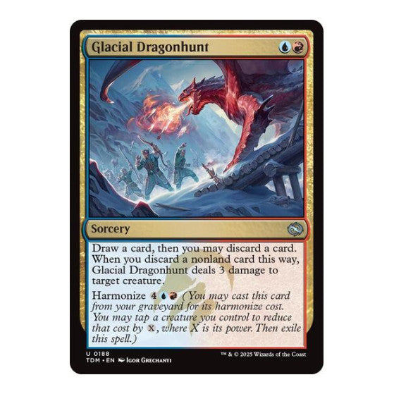 Glacial Dragonhunt (TDM) #188 Uncommon (Lightly Played) Tarkir: Dragonstorm Magic: The Gathering: 2025