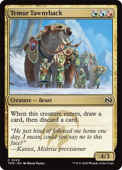 Temur Tawnyback (TDM) #229 Common (Lightly Played) Tarkir: Dragonstorm Magic: 2025