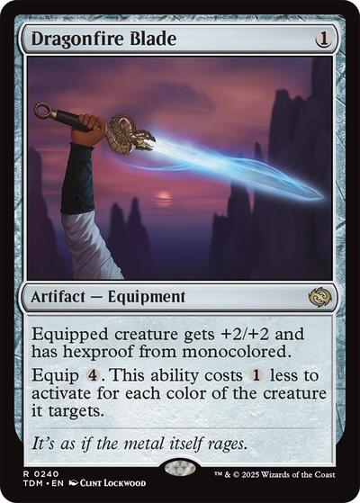 Dragonfire Blade (TDM) #240 Rare (Near Mint) Tarkir: Dragonstorm Magic: The Gathering: 2025
