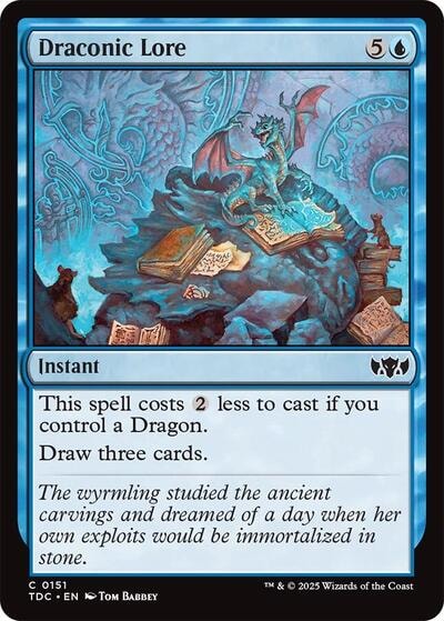 Draconic Lore (TDC) #151 Common (Lightly Played) Commander: Tarkir: Dragonstorm Magic: The Gathering: 2025
