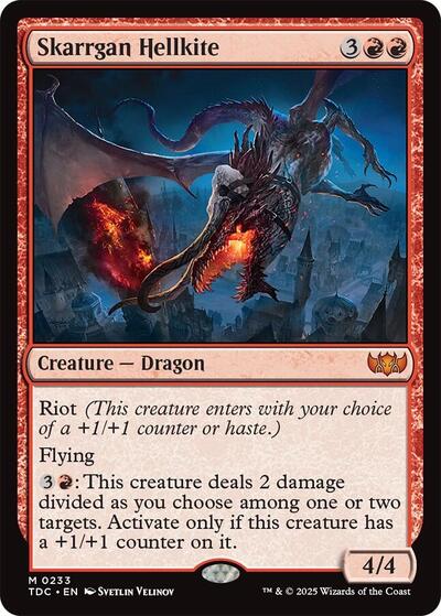 Skarrgan Hellkite (TDC) #233 Mythic Rare (Lightly Played) Commander: Tarkir: Dragonstorm Magic: The Gathering: 2025