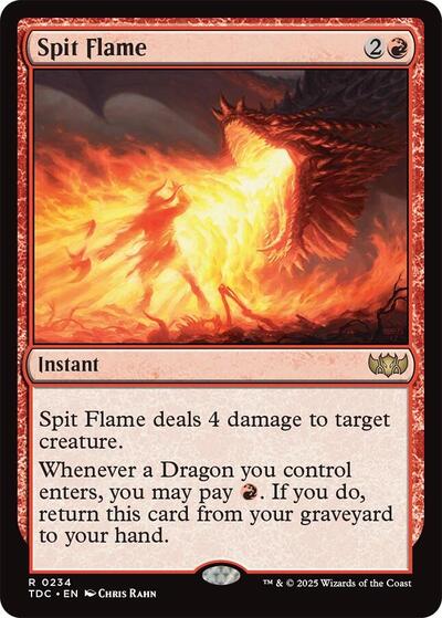 Spit Flame (TDC) #234 Rare (Lightly Played) Commander: Tarkir: Dragonstorm Magic: The Gathering: 2025